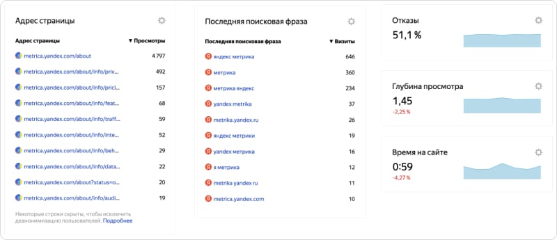 Яндекс Метрика для анализа трафика