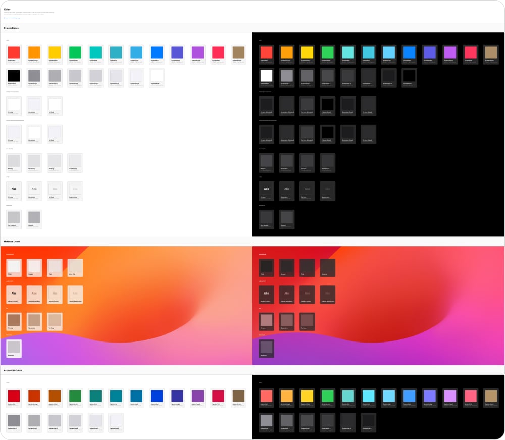 Тёмная и светлая тема Apple