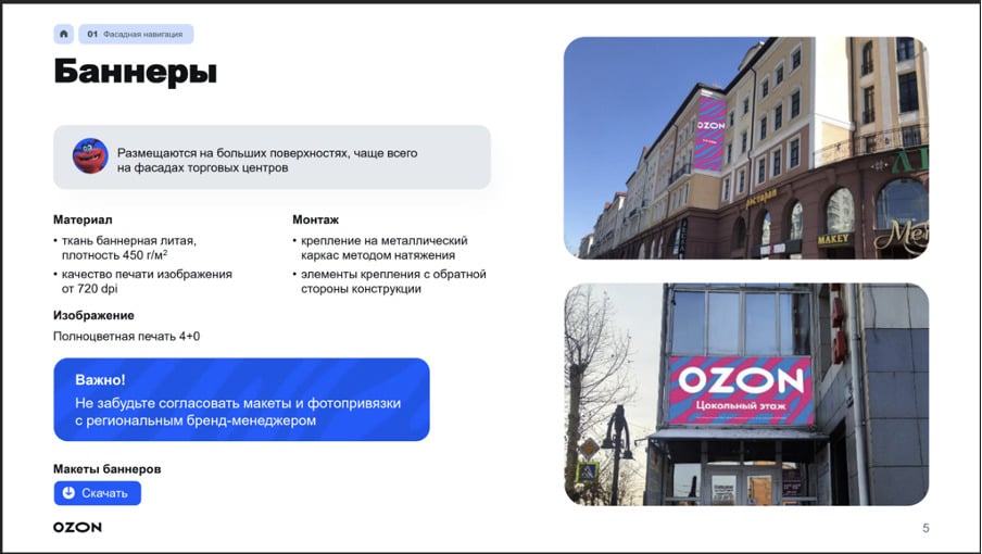 Фрагмент большого гайда по отдельной теме. Баннеры на Озоне