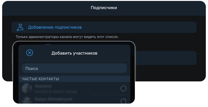 Подписчики и участники канала