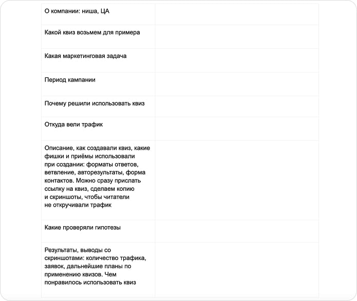 Сбор фактуры на кейс