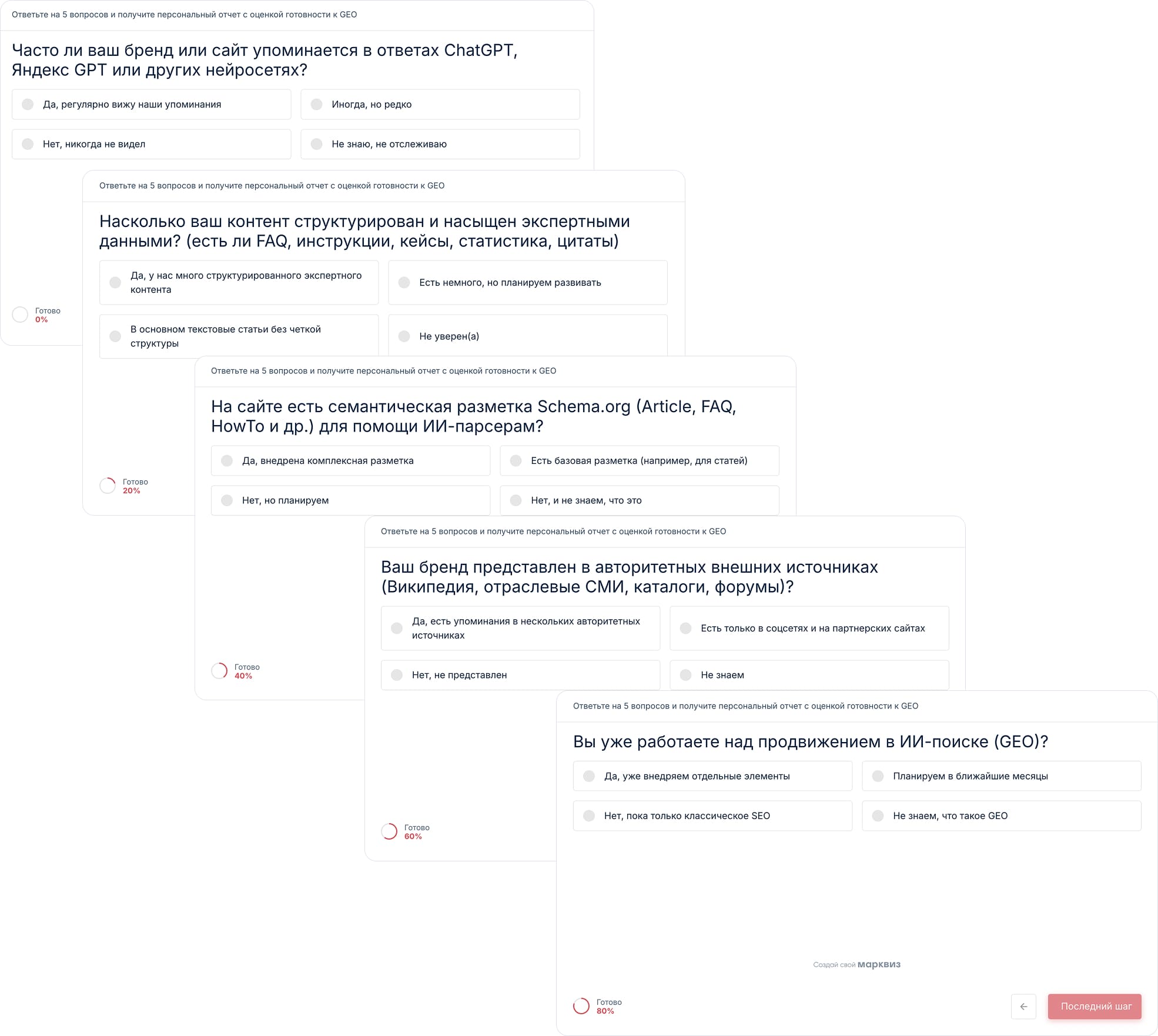 5 прогревающих вопросов в квизе