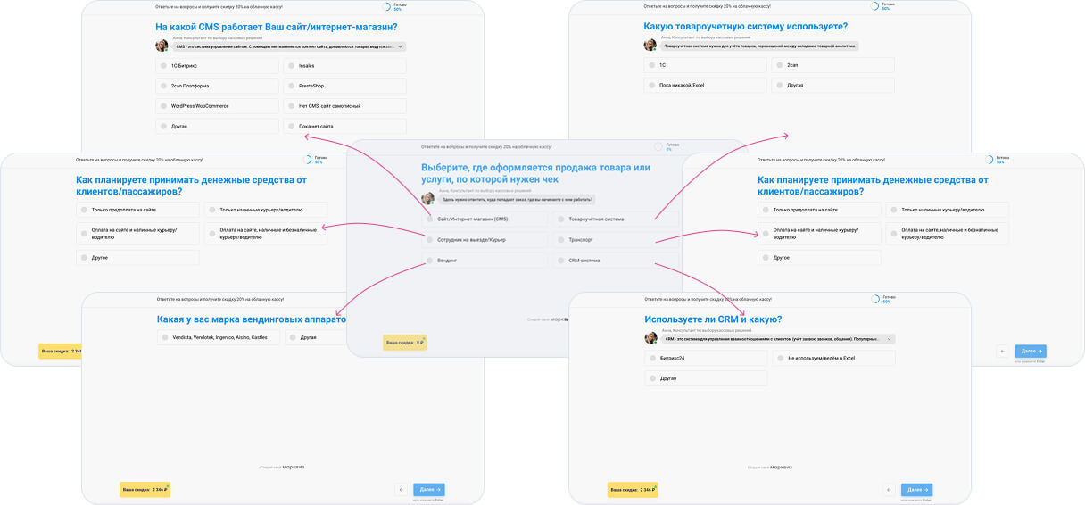 Ветвление в квизе по ключевому вопросу
