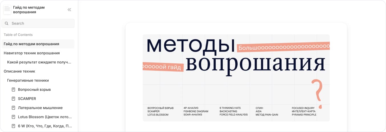 Гайд по методам вопрошания