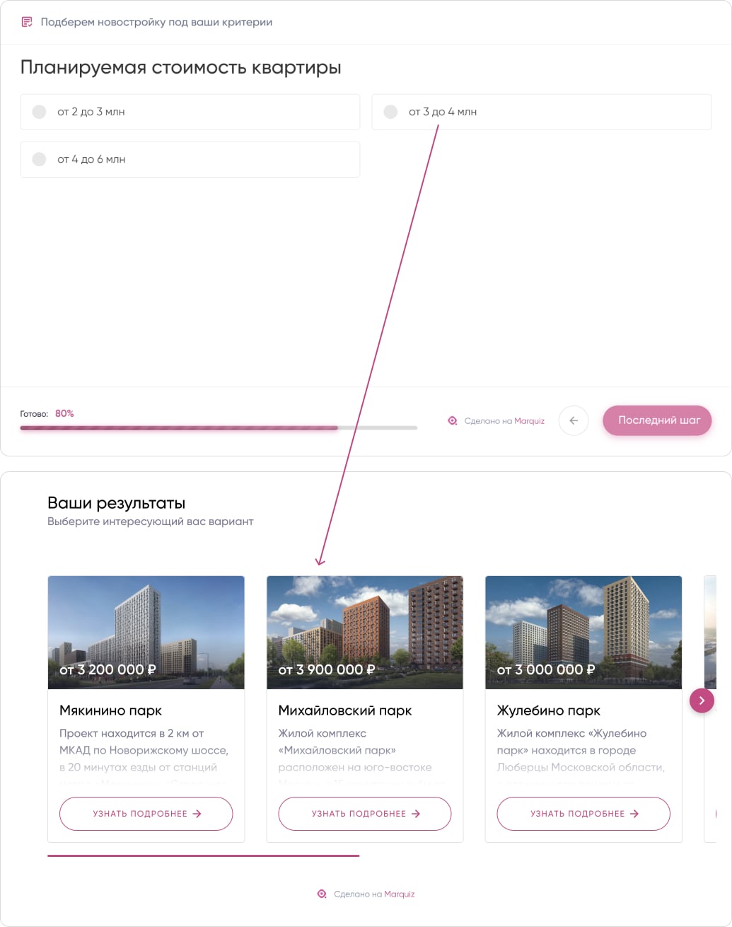 Шаблон опроса в нише недвижимости