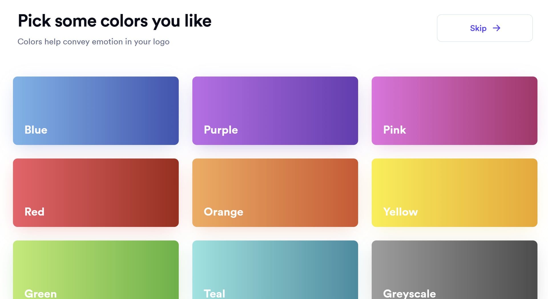 Выбор цвета