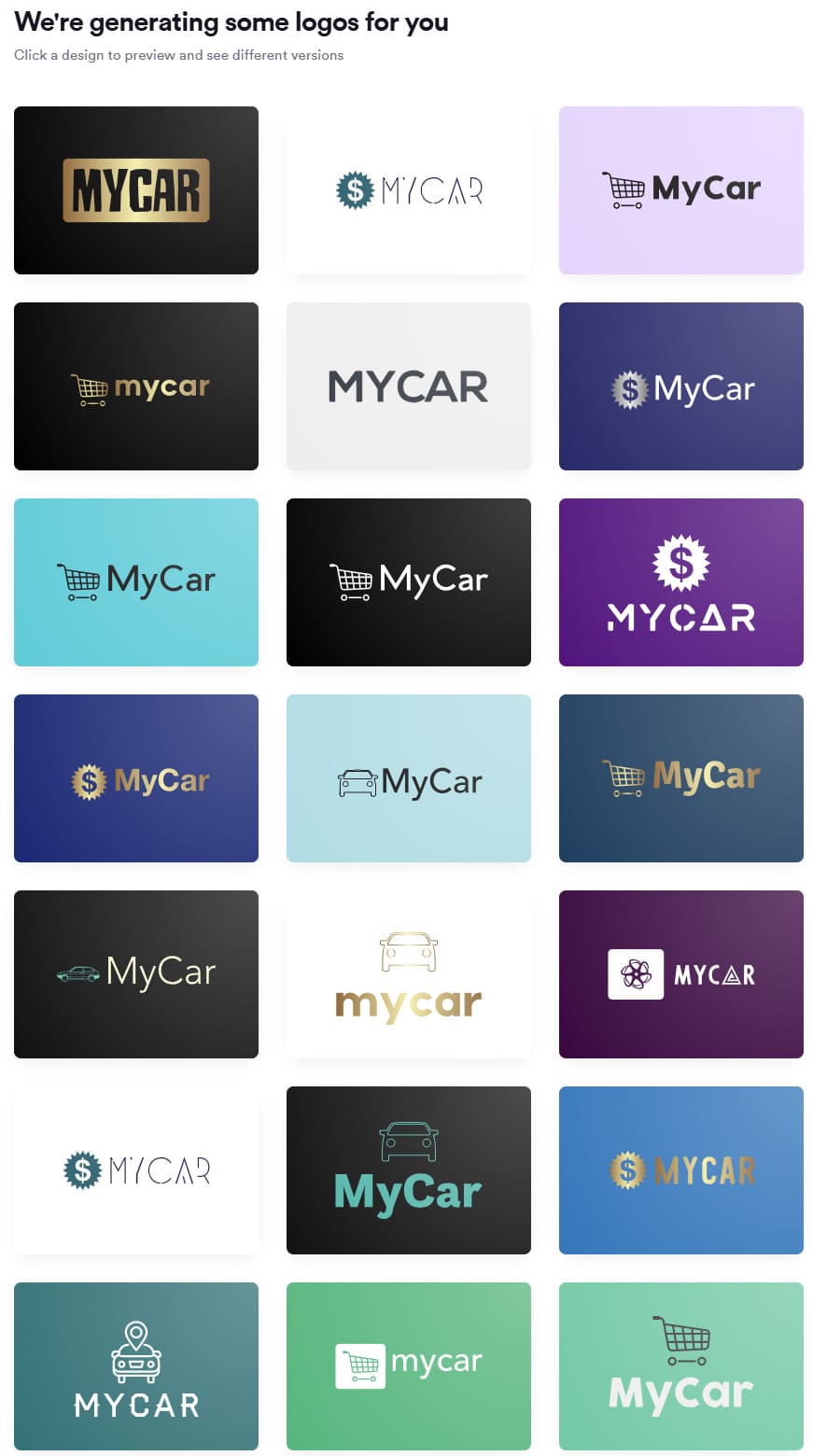 Примеры логотипов, которые сгенерировала нейросеть