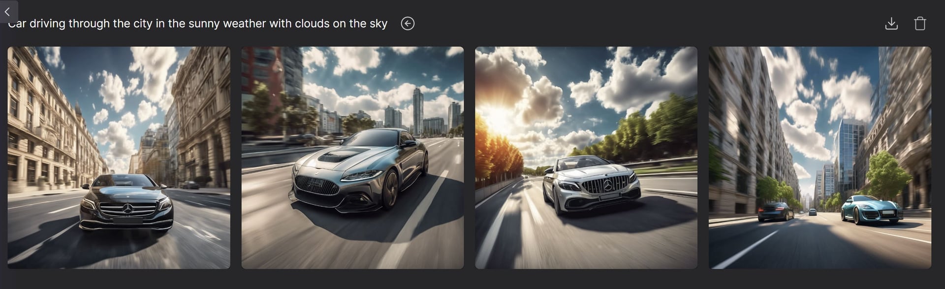 Сгенерированные фото автомобилей