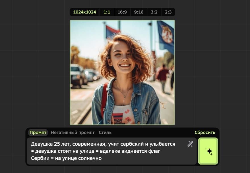 Kandinsky 3.1, пример работы с нейросетью