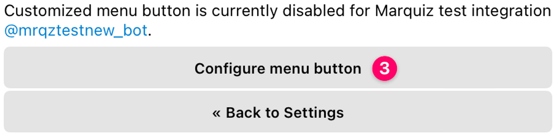 Нажимаем на кнопку Configure menu button